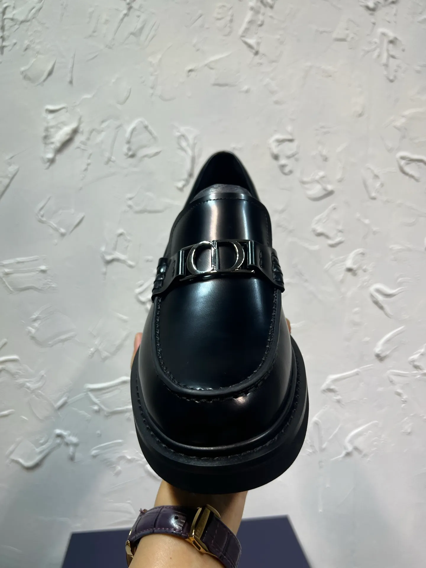 P780 2025 latest Dior/Dior men's logo leather shoes, GRANVILLE moccasin loafers with buckles, original version developed one to one, imported cowhide open edge beads on the surface, cowhide lining, full package, code number 39-46